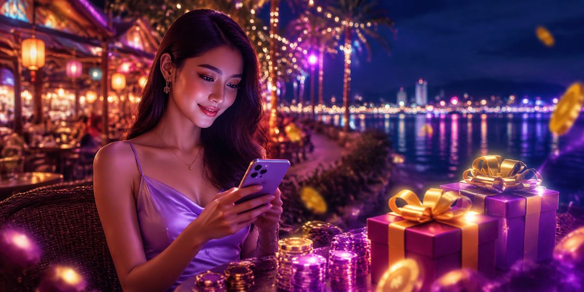 Pengguna Malaysia bermain slot video melalui telefon pintar dengan antara muka Bahasa Melayu